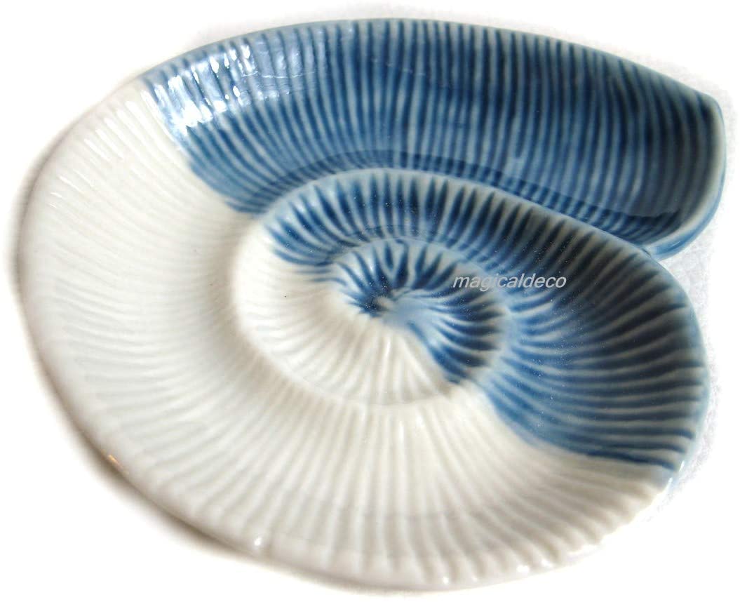 Seifenschale, glasiert in Muschelform- Nautilus