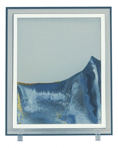 Rechteckiges Bild mit Sand und Wasser aus Glas- 30 cm
