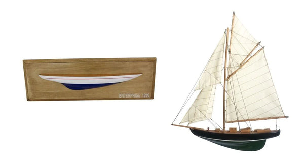 37,5 cm Board Halbmodell auf Holzbrett+ Yacht Schiffsmodell 62 cm