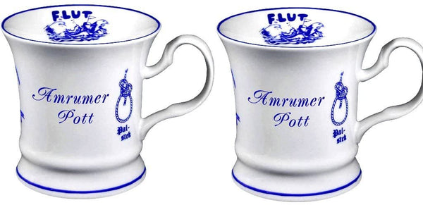 2 Stück- Porzellan- Tasse, Kaffeepott, Becher- Amrum -deutsches Produktdesign