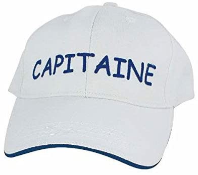 Capitaine BASECUP Cap Schirmmütze Baumwolle Bestickt- weiß/blau