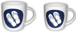 2 Stück- Porzellan- Tasse, Kaffeepott, Becher - Slipper- maritim -deutsches Produktdesign