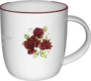 Porzellan - Tasse, Kaffeepott, Becher- Motiv Rosenstrauß