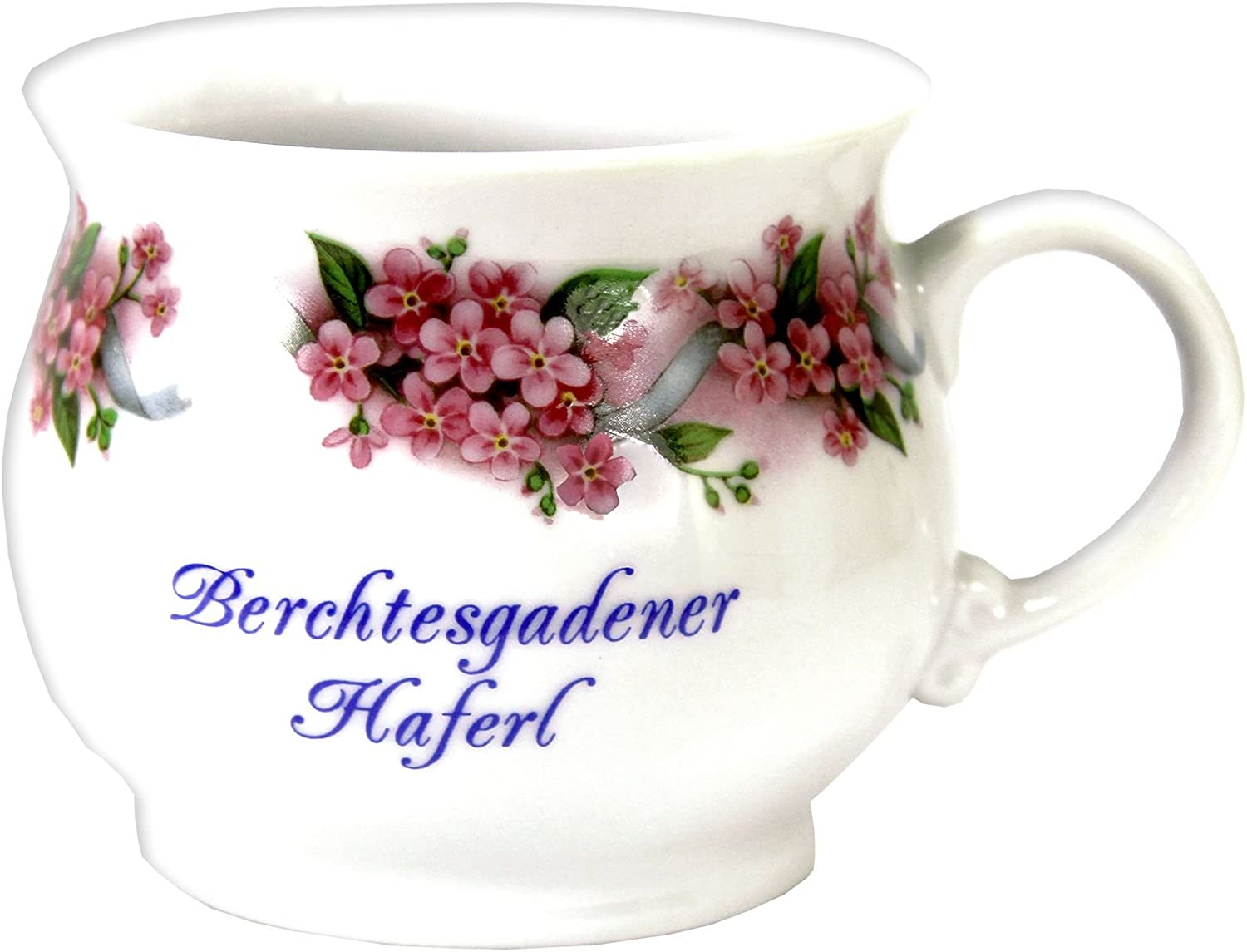 2er Set- Porzellan mit Goldrand- Tasse, Kaffeepott, Becher - Berchtesgaden - Motiv Vergißmeinnicht