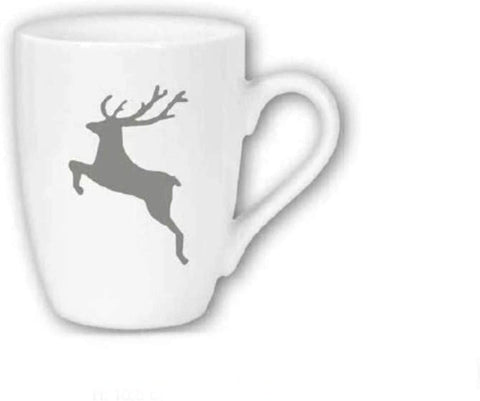 Porzellan- Tasse, Kaffeepott, bauchiger Becher - Hirsch, Harz -deutsches Produktdesign