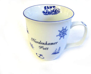 Porzellan- Große Tasse, Kaffeepott, Becher- Nordenham- deutsches Produktdesign
