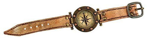 Kompass im Armband- Leder- Messing Antikdesign