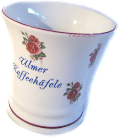 Taza, cafetera y taza de porcelana - Ulmer Häfele + motivo floral - Diseño de producto alemán 