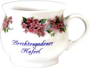 Porzellan mit Goldrand- Tasse, Kaffeepott, Becher - Berchtesgaden - Motiv Vergißmeinnicht