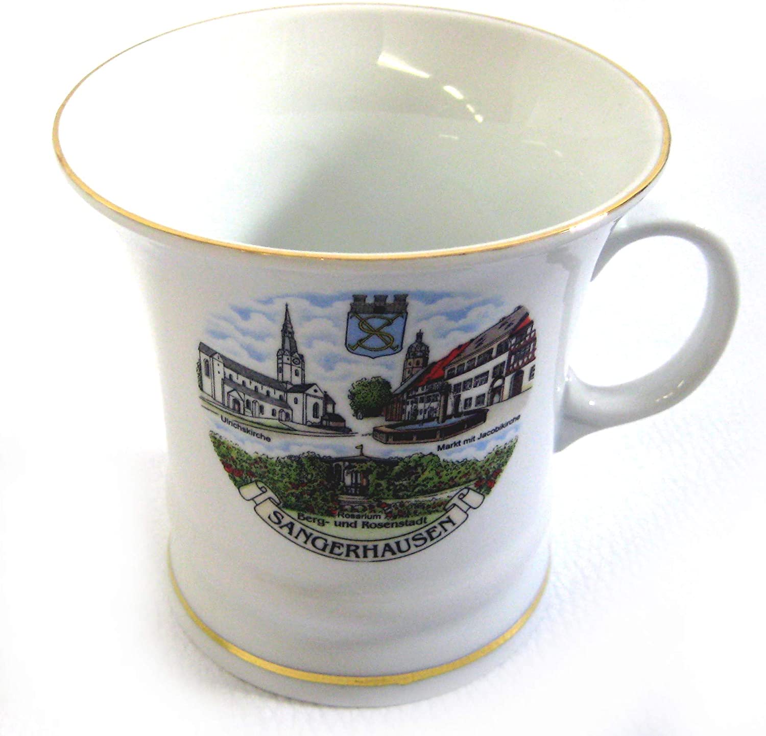 Porzellan- Tasse, Kaffeepott, Haferl - Sangerhausen- Rosenstadt