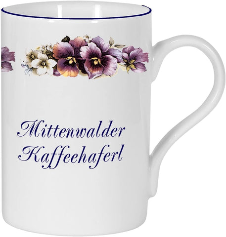 Taza de porcelana, cafetera, taza - Pensamientos con motivo de Mittenwald 