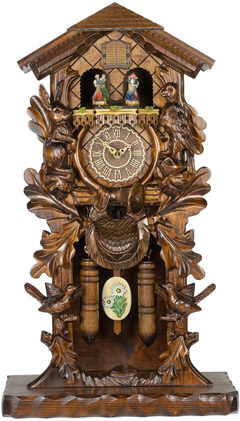 Original Schwarzwald-Kuckucksuhr- drehende Tänzer- 12 Melodien- Kuckuck- Cuckoo Clock- Trenkle Uhr