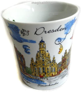 Porzellan- Tasse, Kaffeepott, Becher - Dresden- Rundummotiv -deutsches Produktdesign