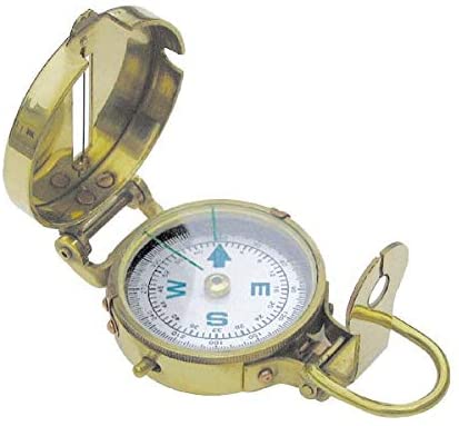 Messing Kompass mit Deckel- Taschenkompass