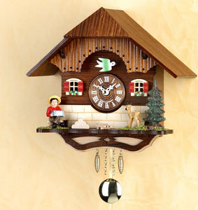 Original Schwarzwald-MUSIZIERENDER BUB- Kuckucksuhr mit Nachtabschaltung - Kuckucksruf- Cuckoo Clock- Trenkle Uhr