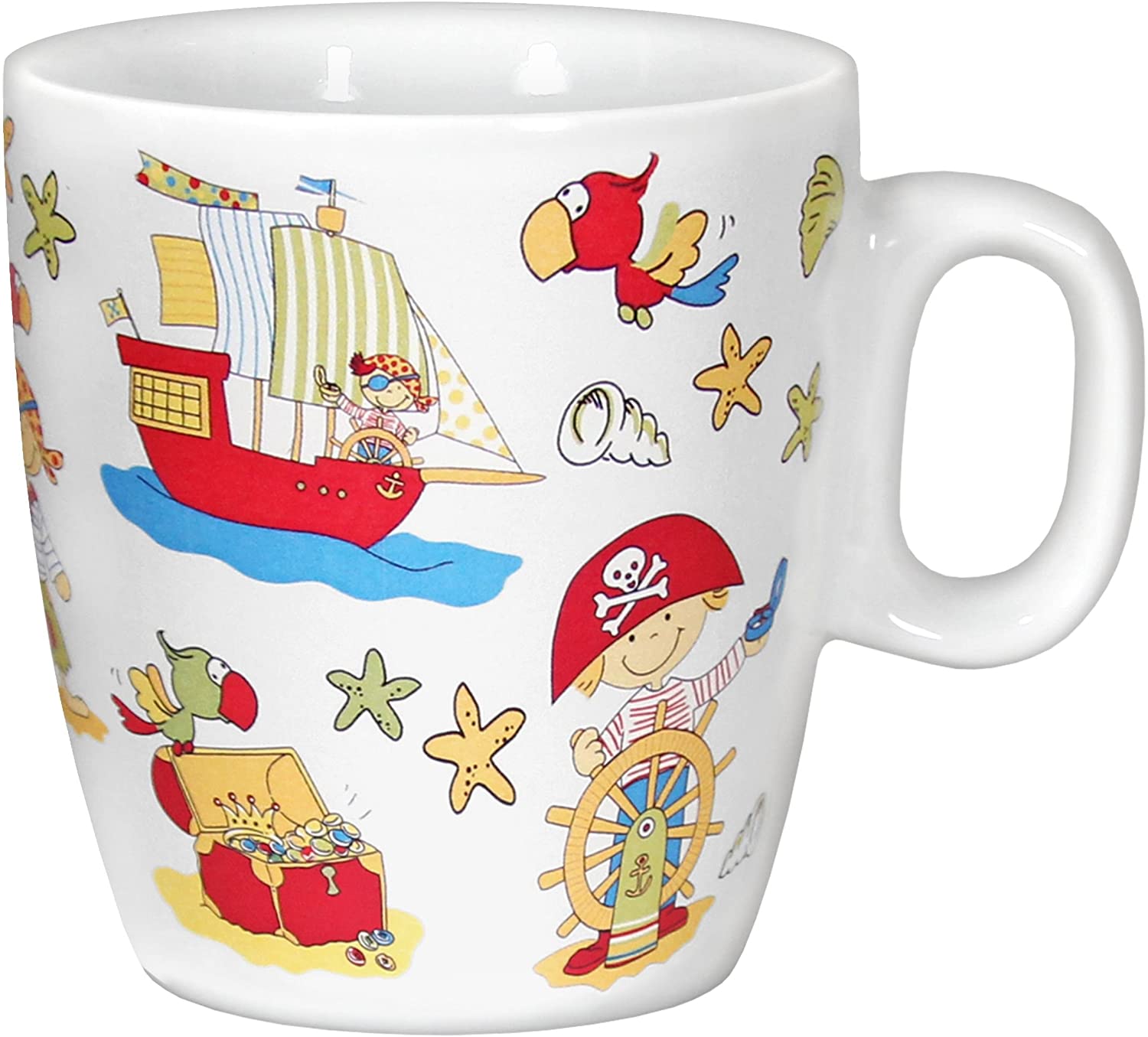 Porzellan- Kindertasse, Becher, Tasse - Pirat- maritim - deutsches Produktdesign