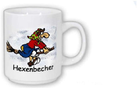 Porzellan- Tasse, Kaffeepott, Kaffeebecher - Motiv2- Hexenbecher