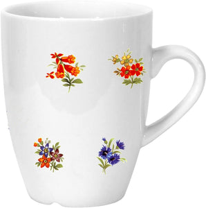 Porzellan - Tasse, Kaffeepott, Becher- Motiv Blumen