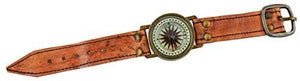 Kompass mit Leder Armband im Antikmessing- Wanderkompass