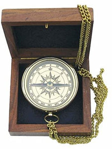 Maritim- Kompass in dekorativer Holzschatulle