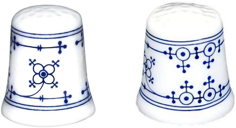 2er Set- Porzellan- Fingerhut- indisch blau- Strohblume - deutsches Produktdesign