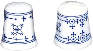 2er Set- Porzellan- Fingerhut- indisch blau- Strohblume - deutsches Produktdesign