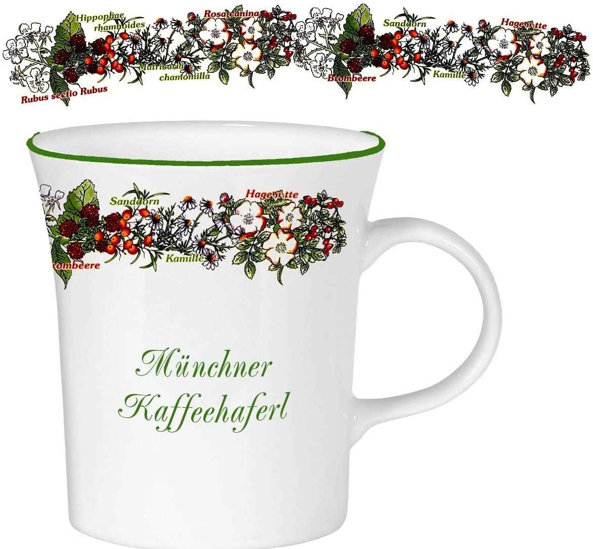 Porzellan- Tasse, Kaffeepott, Haferl - München- Heilkräuter - deutsches Produktdesign