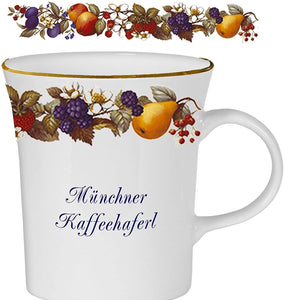 Porzellan- Tasse, Kaffeepott, Haferl - München- Obstranke - deutsches Produktdesign