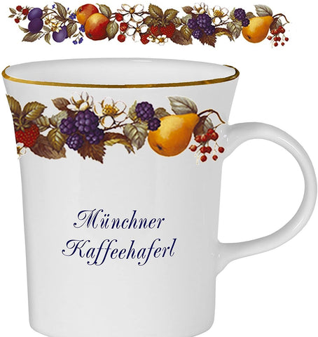 Taza, cafetera y taza de porcelana - Vid frutal de Munich - Diseño de producto alemán 