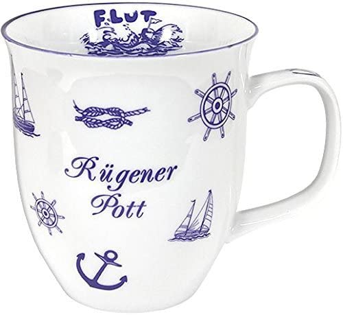 XL- Porzellan- Tasse, Kaffeepott, Becher- maritim Rügen -deutsches Produktdesign