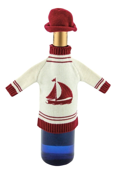 2er Set- Flaschenpulli mit Mütze- Baumwolle- maritim Segler