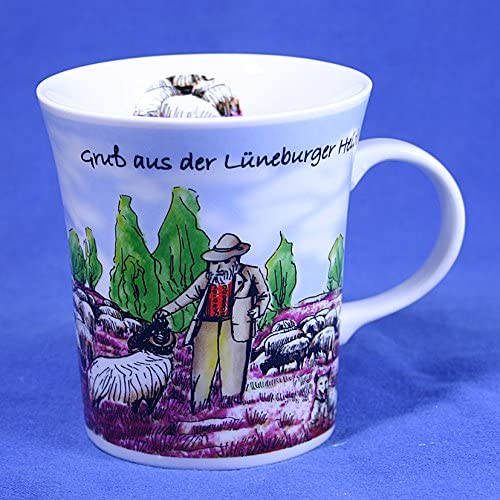 2 Stück- Porzellan- Tasse, Kaffeepott, Becher - konisch Lüneburg - Schafe -deutsches Produktdesign