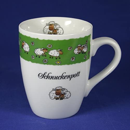 2 Stück- Porzellan- Tasse, Kaffeepott, Becher - Schnuckepott Lüneburg Schafe - maritim -deutsches Produktdesign