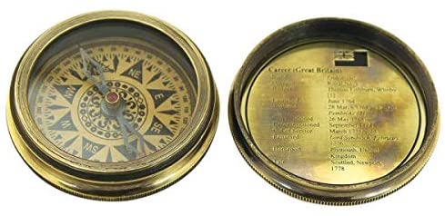 Dekorativer Kompass mit Deckel- Schiff, Segler- im Antikdesign- kein polieren