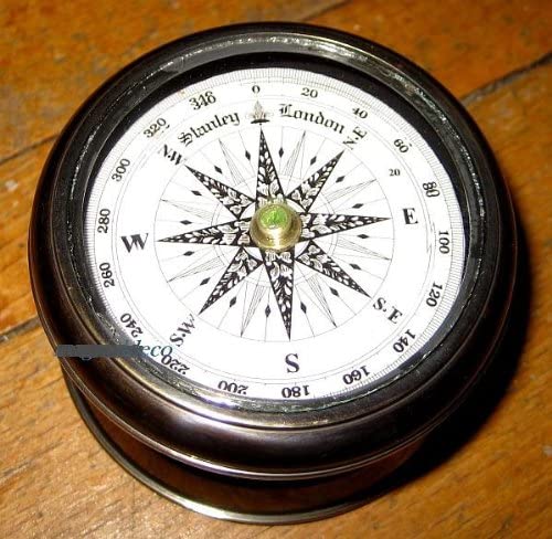 Edler Marine Kompass mit Windrose- Antiklook- anlaufgeschützt