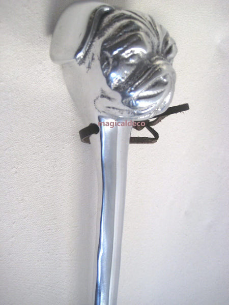 Edler Schuhanzieher-Löffel - Mops, Aluminium, poliert- 54 cm