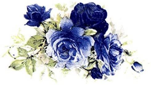 Porzellan - Tasse, Haferl, Kaffeepott, Becher- Motiv Rosenstrauß blau
