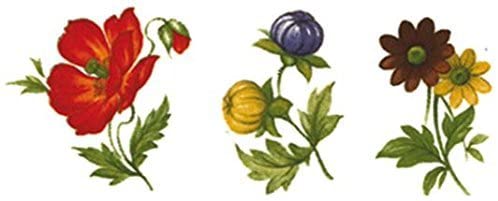 Porzellan - Tasse, Haferl, Kaffeepott, Becher mit Farbrand- Motiv 2 Blumen