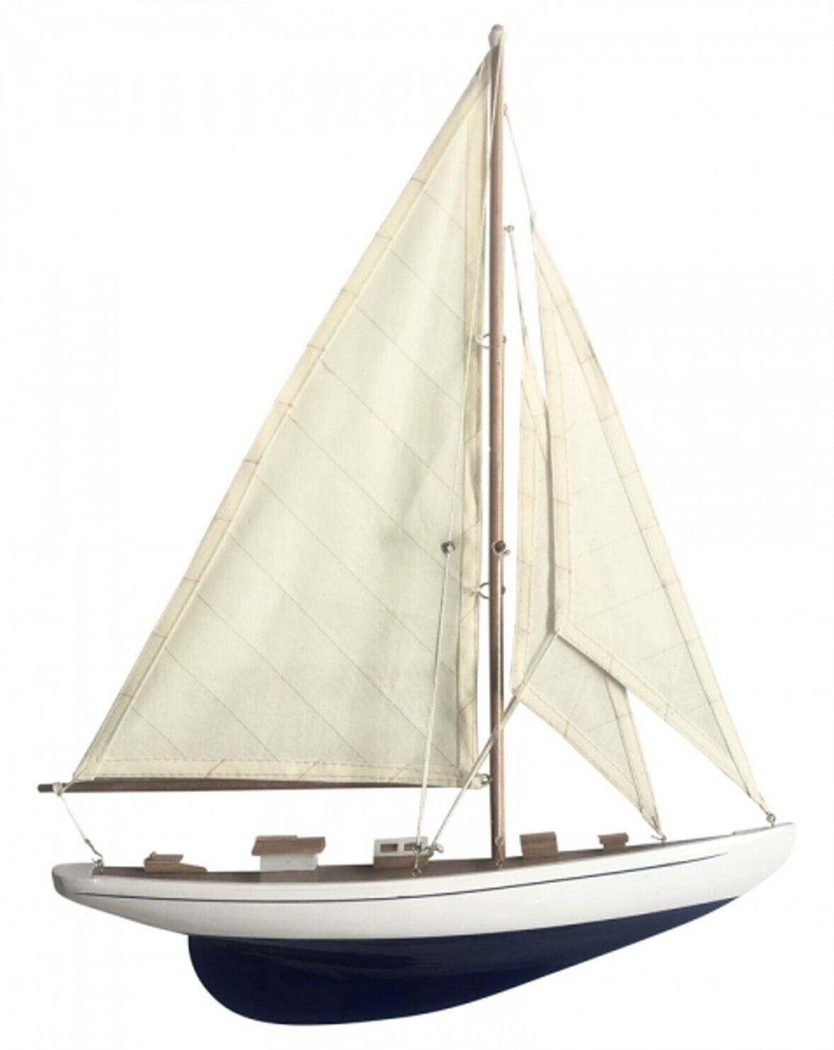 Große Yacht, Halbmodell, Schiffsmodell, Segler, Holz 53 cm