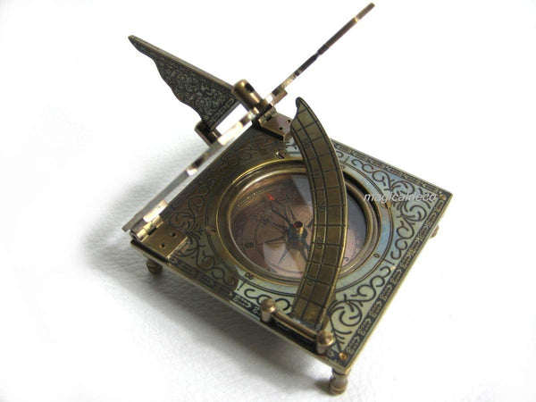 TOP Kompass- Vintage antik Messing, kein polieren