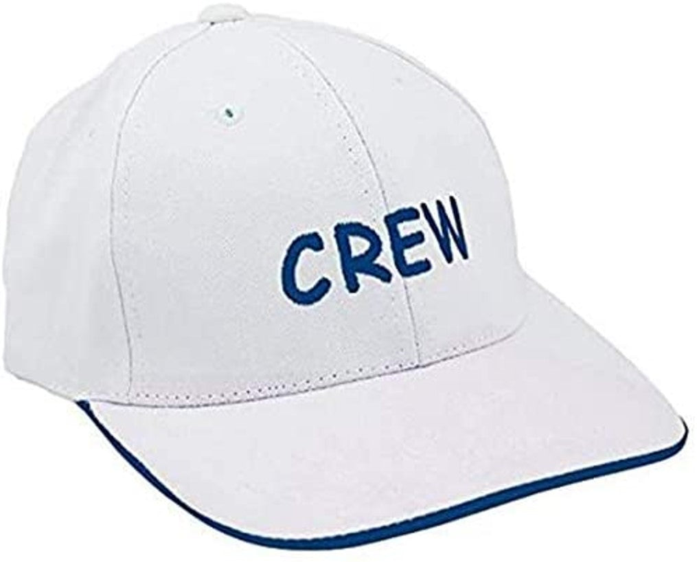 Crew- BASECUP Cap Schirmmütze Baumwolle Bestickt- weiß