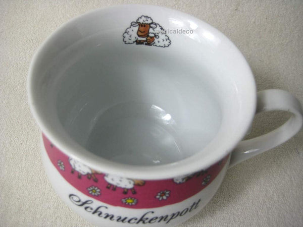 Taza de porcelana, cafetera, taza de bola - Schnucke pot - oveja - Diseño de producto alemán 