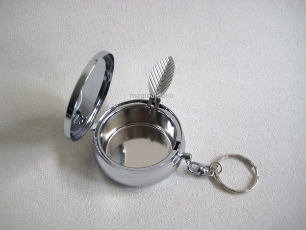 maritimer Taschen- Aschenbecher - Metall/Porzellan- Anker- mit Schlüsselring- Zigarettenablage 6 cm