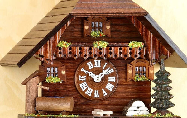 Original Schwarzwald-Glockenhaus- Pendel- Uhr mit Nachtabschaltung, Kuckucksruf - Cuckoo Clock- Trenkle Uhr