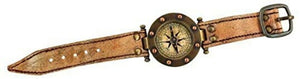 +++Kompass im Armband- Leder- Messing Antikdesign