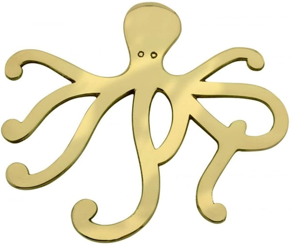 Posavasos marítimo de latón Octopus