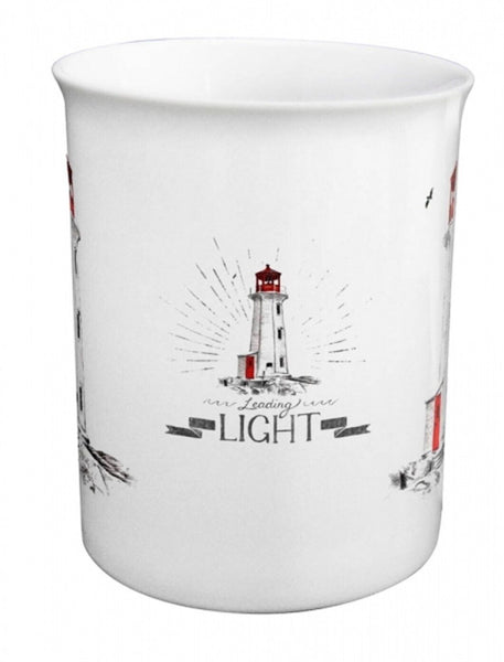 Tasse, Henkelbecher H. 10 cm, Porzellan in Geschenkebox- Motiv Leuchtturm