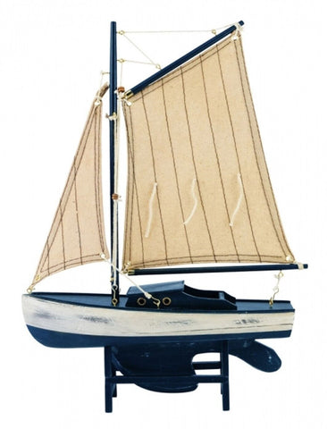 Yacht, Segelschiff, Schiffsmodell, Segler, Segelyacht Holz 36 cm