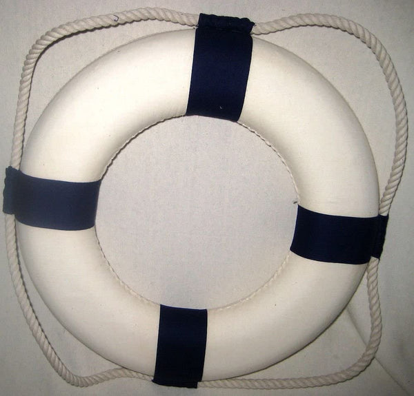 Piratenset- Fischernetz mit Schwimmern blau 2,5X 2,5 m, Schiffsglocke, Rettungsring blau/weiß 30 cm- Maritime Deko
