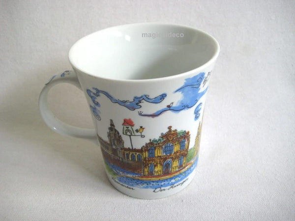 Porzellan- Tasse, Kaffeepott, Becher - Dresden- Rundummotiv -deutsches Produktdesign